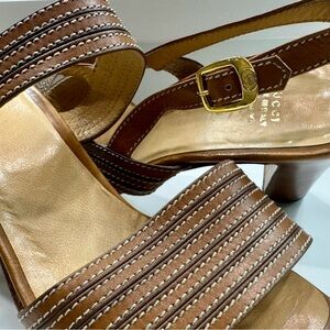 Ultra-Rare Gucci Slingbacks for “J.M.” 1970s/80s Atelier Masterpiece 36.5 B